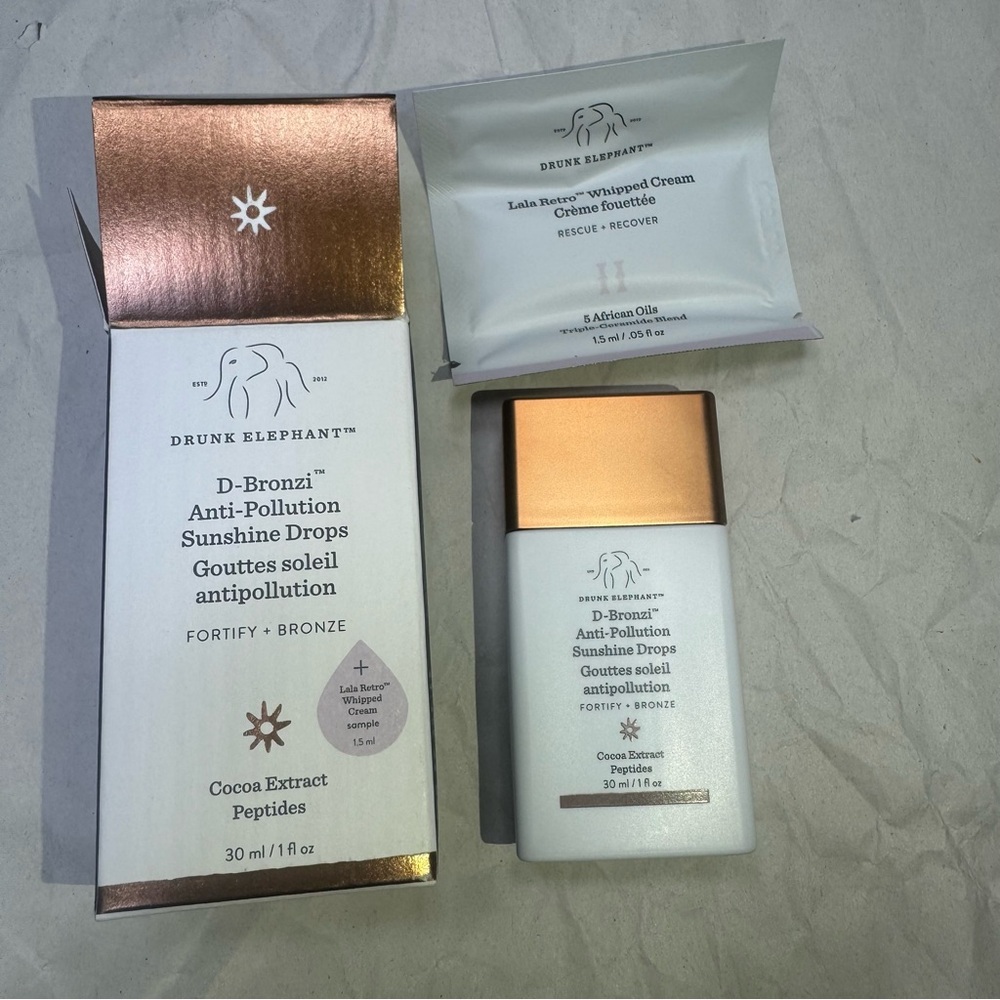 Drunk elephant D-Bronzi Anti-Pollution Bronzing Drops with Peptides